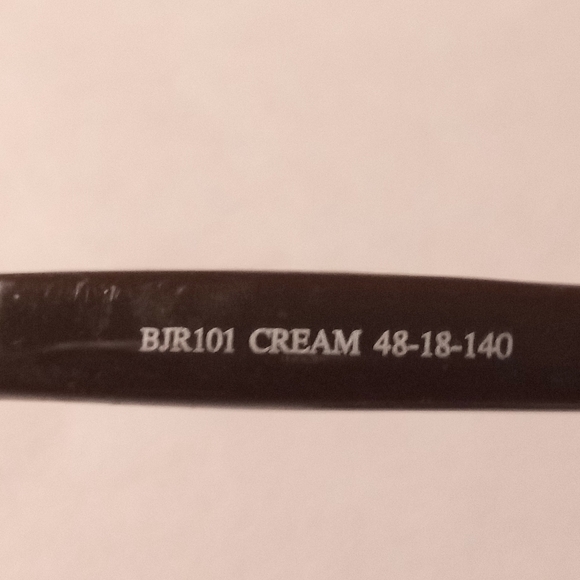 Betsey Johnson Animal Print Slight Cat Eye BJR101 Cream Oval Eyeglasses Frame - Picture 8 of 11